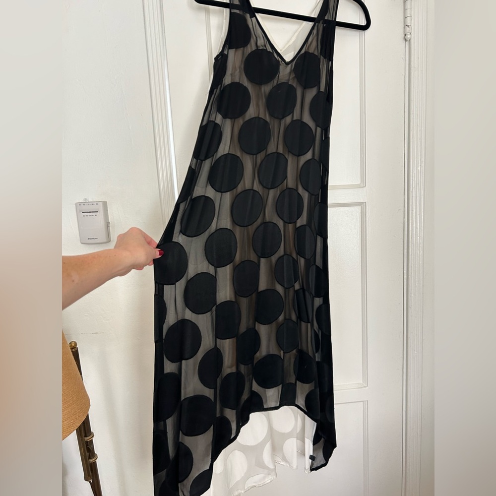Vintage High Low Black & White Dress by Again